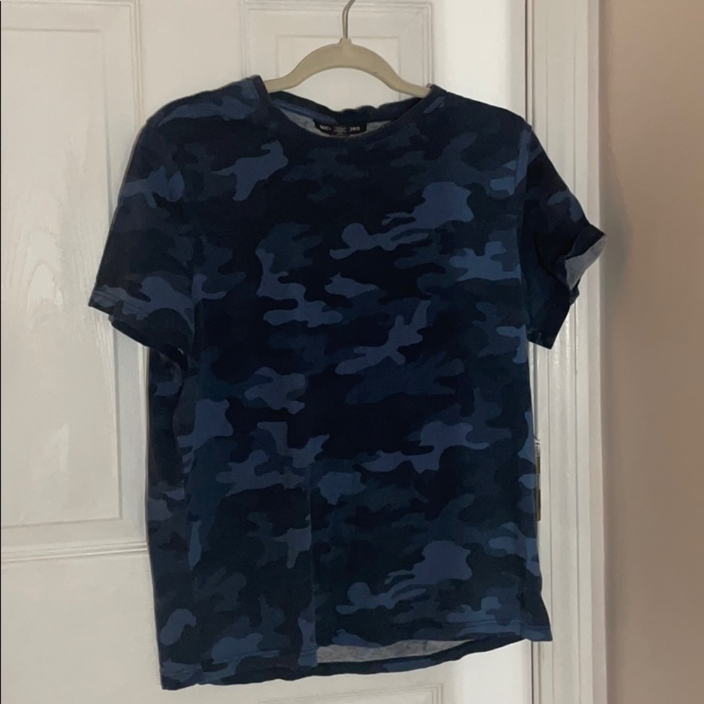 ♡ SOLD ♡ michael kors blue camo t